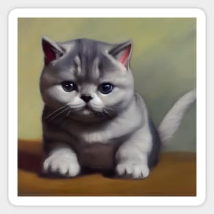 cute british shorthair cat kitten 1 Sticker